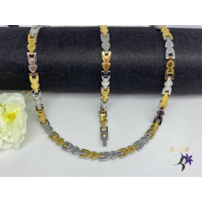  Meri multicolor nemesacél szett nyaklánc, karkötő ékszer szett