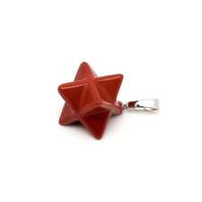 Merkaba medál Jáspis vörös 2x2cm medál