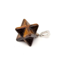  Merkaba medál Tigrisszem 2x2cm medál