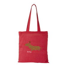  Merry Christmas tacskó - Bevásárló táska Piros egyedi ajándék