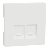  MERTEN Fedlap, 2xRJ45 aljzathoz, System-D, mattfehér MTN4572-6037 Schneider
