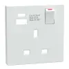  MERTEN Fedlap, USB töltős, kapcsolható brit csatlakozóaljzathoz, System-D, lótuszfehér MTN2125-6035 Schneider