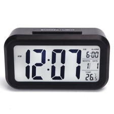 Mery style shop kft LED digitális ébresztőóra, kék háttér világítású naptárral és hőmérővel. - Fekete színben DS 3623 ébresztőóra