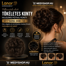 merystyle Lanor hajgumis póthaj konty - sötétbarna (Q5M2/33) póthaj