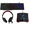 merystyle MS-207 Gamer szett 4 részes RGB világítással - fekete