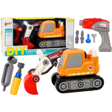 mesei lánctalpas kotrógép DIY narancssárga barkácsolás
