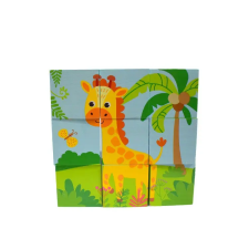  Mesekocka 9 db-os (vadállatos) puzzle, kirakós