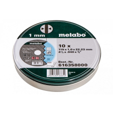 METABO 10 db darabolótárcsa - SP 115x1,0x22,23 Inox, TF 41 (616358000) csiszolókorong és vágókorong