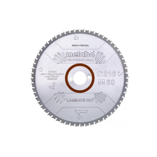 METABO Fűrészlap "laminate cut - professional", 216x30 Z60 FZ/TZ 0° (628442000) fűrészlap