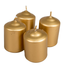 Metál adventi gyertya 40x60 mm arany 4db/csom (db ár) gyertya