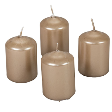 Metál adventi gyertya 40x60 mm homok 12db/csom (db ár) gyertya