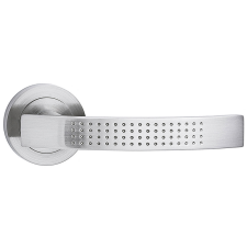 METAL-BUD ASTRA ajtókilincs kerek rozettás szálcsiszolt nikkel BB zár és alkatrészei