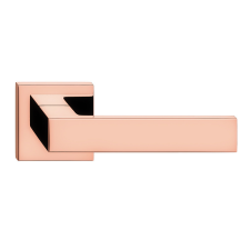 METAL-BUD CUBE ajtóajtókilincs négyzet alakú rozettás rozéarany PZ zár és alkatrészei