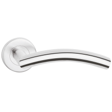 METAL-BUD NEPTUN ajtókilincs kerek rozettás rozsdamentes acél Csak kilincs felső rozettán zár és alkatrészei