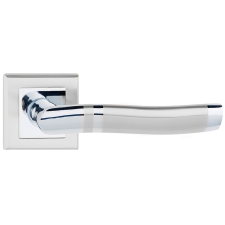 METAL-BUD PLEJADA ajtóajtókilincs szögletes rozettás szatén króm BB zár és alkatrészei