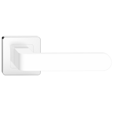 METAL-BUD RIO ajtókilincs kerek rozettás króm + fehér BB zár és alkatrészei