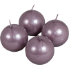  Metál gömb gyertya 60mm halvány lila 4db/csom (db ár)