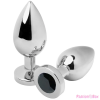 METAL HARD METALHARD ANAL PLUG DIAMOND BLACK MEDIUM  7.62CM