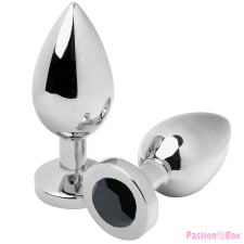METAL HARD METALHARD ANAL PLUG DIAMOND BLACK MEDIUM  7.62CM anál