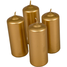 Metál henger gyertya 40x100mm arany 4db/csom (db ár) gyertya