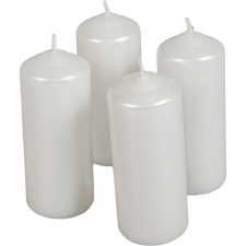 Metál henger gyertya 40x100mm fehér 4db/csom (db ár) gyertya