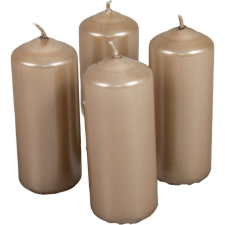 Metál henger gyertya 40x100mm homok 4db/csom (db ár) gyertya