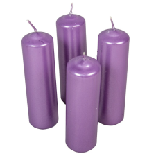 Metál henger gyertya 40x140mm lila (db ár) 4db/csom gyertya