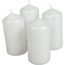 Metál henger gyertya 40x80mm fehér (db ár) 4db/csom gyertya