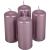  Metál henger gyertya 50x120 mm halvány lila 4db/csom (db ár)