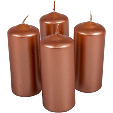Metál henger gyertya 50x120 mm rosegold 4db/csom (db ár) gyertya