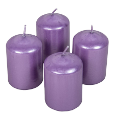  Metál henger gyertya 50x75mm lila 4db/csom (db ár) gyertya