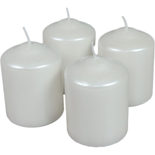Metál henger gyertya 60x80mm fehér 4db/csom (db ár) gyertya