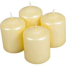  Metál henger gyertya 60x80mm krém 4db/csom (db ár) gyertya