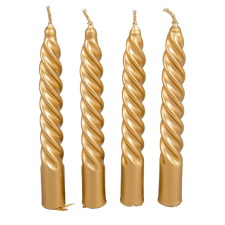  Metál kis csavart gyertya arany 150mm (db ár) 30db/csom gyertya
