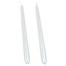 Metál szálas gyertya 240x22mm fehér 10db/csom (db ár) dekorációs kellék