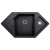 METALAC Granit X Diamond saroktálcával és csepegtetővel , fekete színben