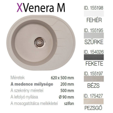 METALAC Venera M XGranit Pezsgő mosogató 620x500/200mm 175427 mosogatótálca