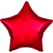  Metallic Red csillag fólia lufi 48 cm party kellék