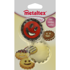 METALTEX rugós linzer kiszúró készlet Smiley középpel sütés és főzés