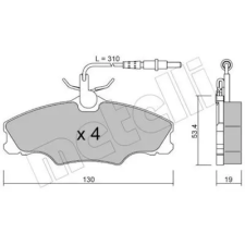 METELLI fékbetétkészlet, tárcsafék 22-0213-0 autóalkatrész