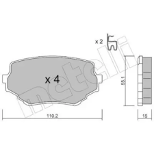 METELLI fékbetétkészlet, tárcsafék 22-0249-0 autóalkatrész
