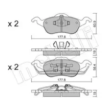 METELLI fékbetétkészlet, tárcsafék 22-0291-0 autóalkatrész