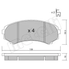 METELLI fékbetétkészlet, tárcsafék 22-0399-0 autóalkatrész