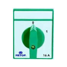 Metop beépíthető ipari kézikapcsoló 3 pólus 10A kétállásu 0-1 villanyszerelés