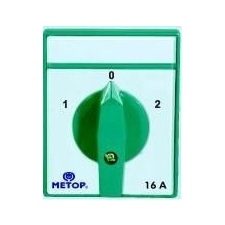 Metop beépíthető ipari kézikapcsoló 3 pólus 16A háromállásu 1-0-2 villanyszerelés