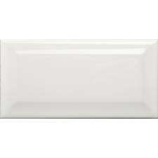  Metro Facette fali csempe fehér mázas fényes 7,5 cm x 15 cm csempe