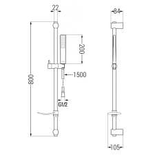 Mexen Alfa DF72 kád készlet, Fekete - 745713DF72-70 fürdőkellék