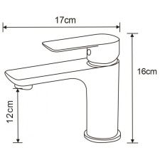 Mexen Alfa mosdó csaptelep, Króm - 745700-00 csaptelep
