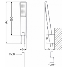 Mexen Alfa R72 kád készlet, Fekete - 745703R72-70 fürdőkellék