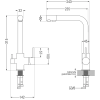 Mexen Andres 1.5-medencés gránit mosogató edényszárítóval és konyhai csapteleppel Duero, Fehér - 6515-20-671600-20